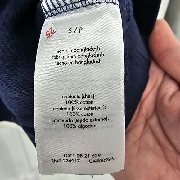 Revolve Weworewhat Womans size S Cropped Half Zip Pullover Jacket Navy Blue NEW - Picture 5 of 7